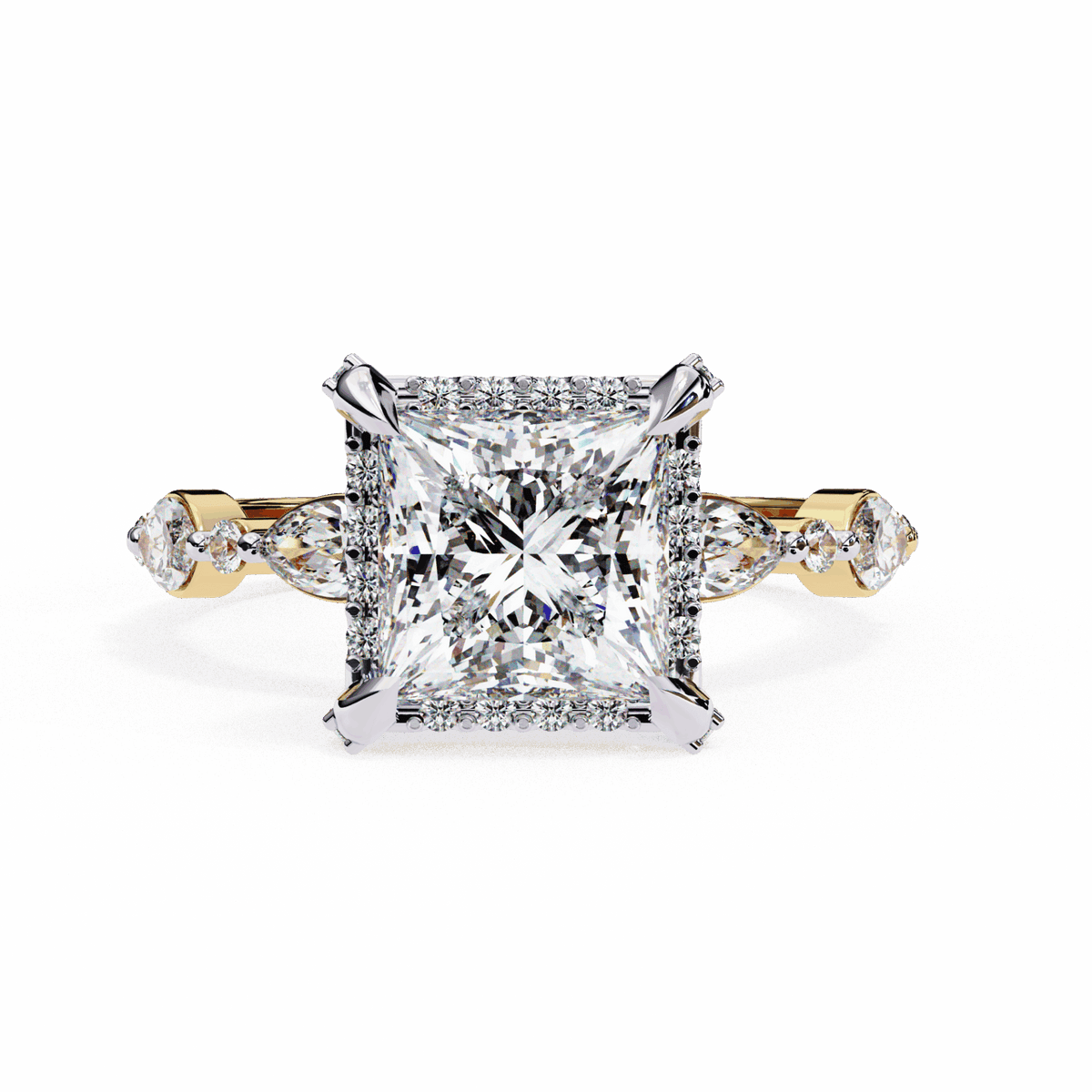 3 Carat Princess The Icon Solitaire Ring in Moissanite | House of Estara