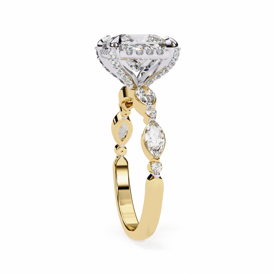 3 Carat Princess The Icon Solitaire Ring in Moissanite | House of Estara