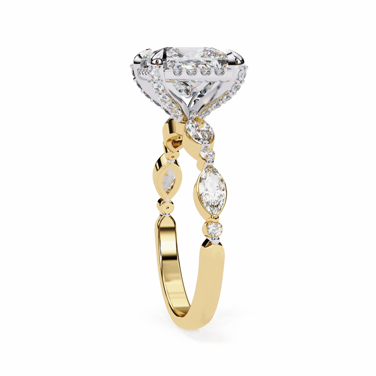 3 Carat Princess The Icon Solitaire Ring in Moissanite | House of Estara