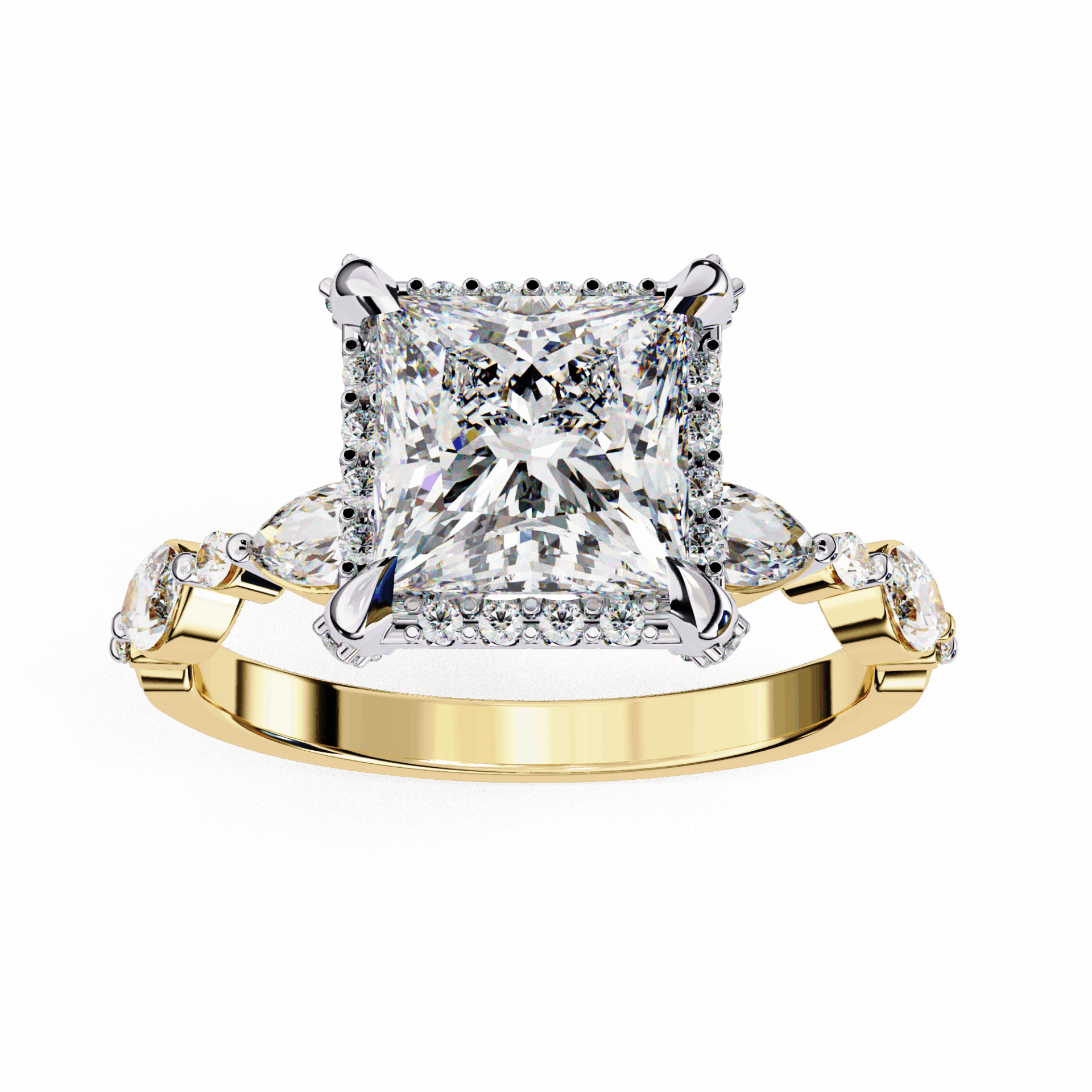 3 Carat Princess The Icon Solitaire Ring in Moissanite | House of Estara