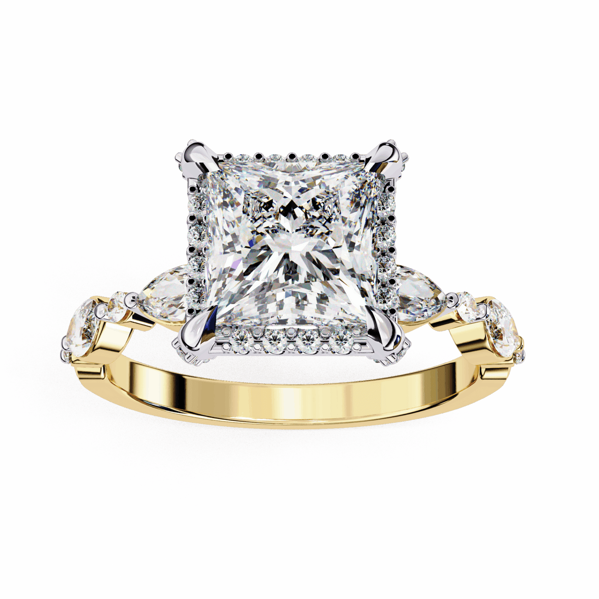 3 Carat Princess The Icon Solitaire Ring in Moissanite | House of Estara
