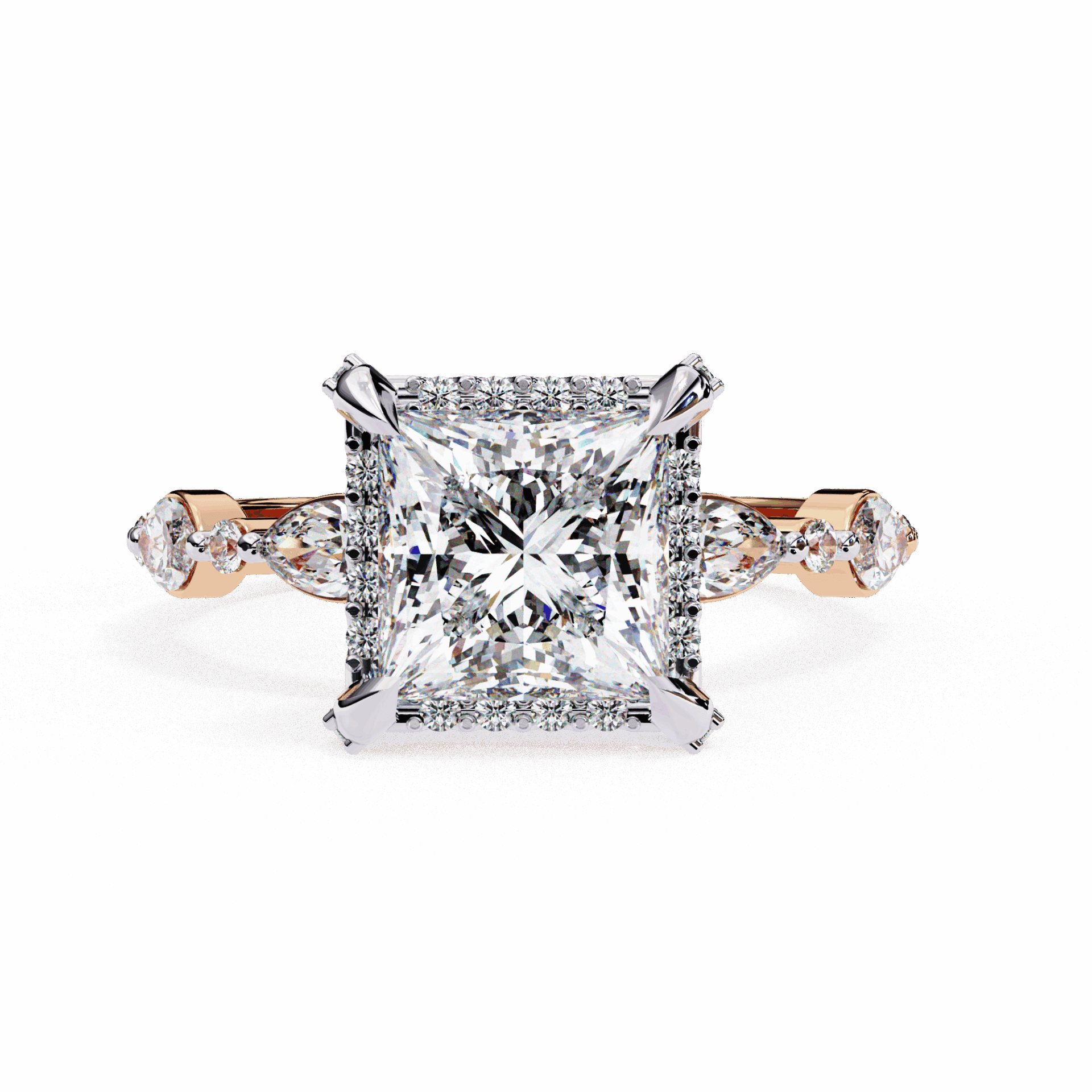 3 Carat Princess The Icon Solitaire Ring in Moissanite | House of Estara