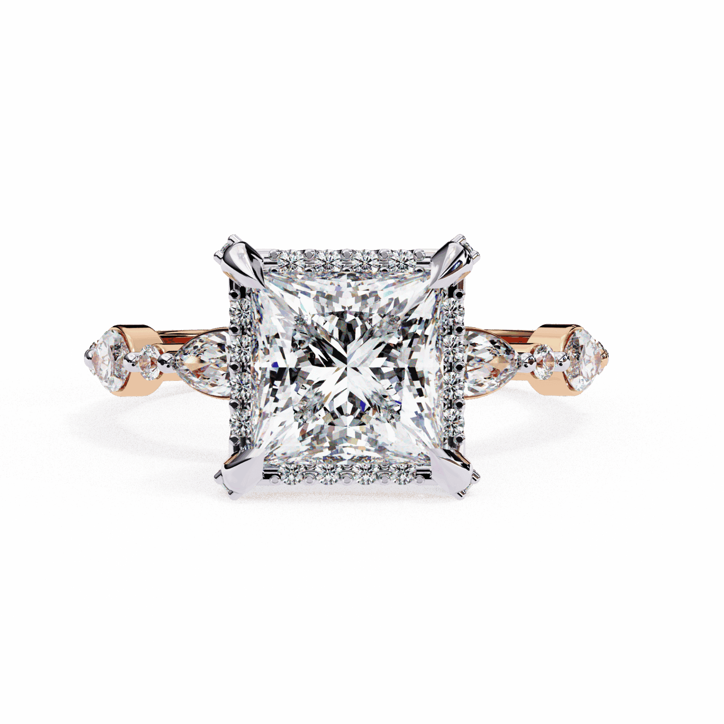 3 Carat Princess The Icon Solitaire Ring in Moissanite | House of Estara