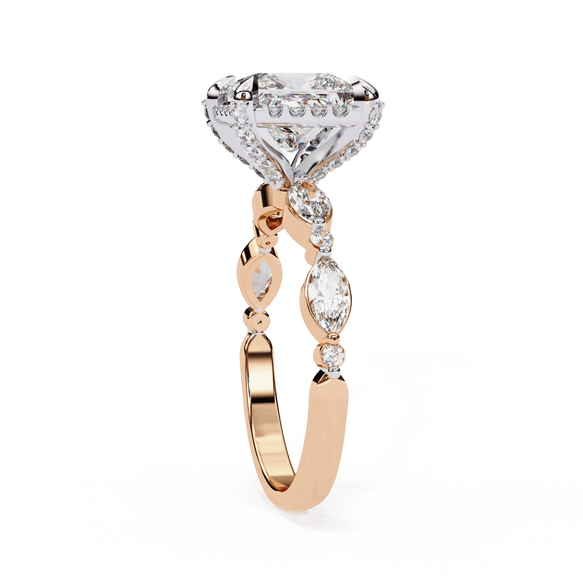 3 Carat Princess The Icon Solitaire Ring in Moissanite | House of Estara