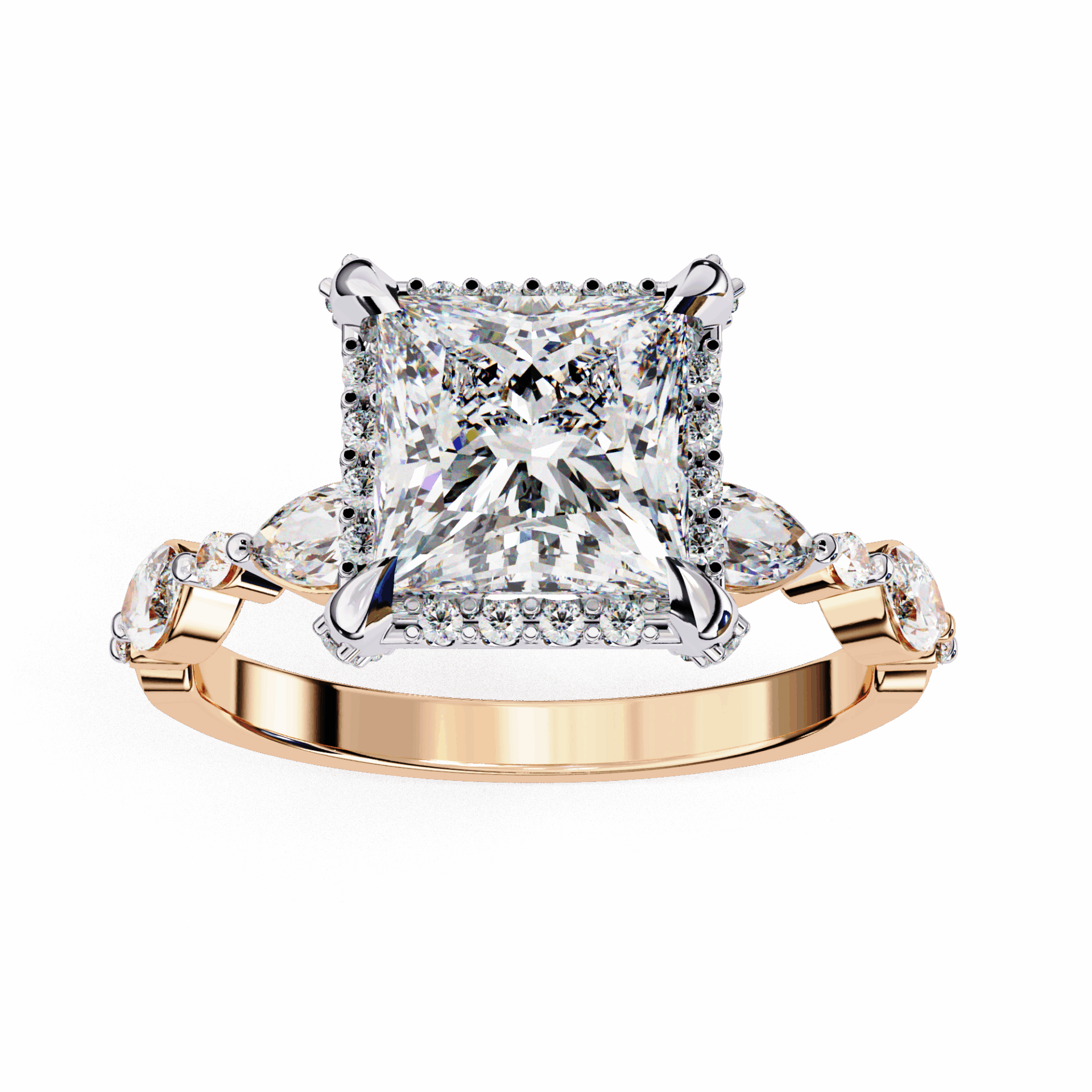 3 Carat Princess The Icon Solitaire Ring in Moissanite | House of Estara
