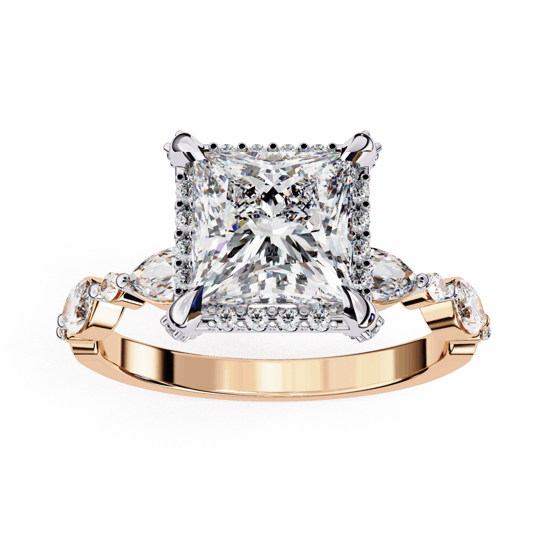 3 Carat Princess The Icon Solitaire Ring in Moissanite | House of Estara