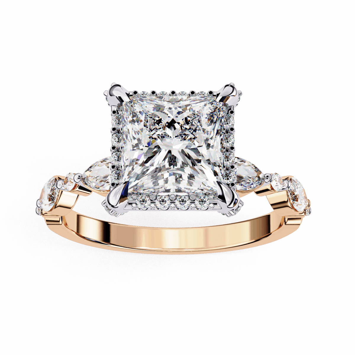 3 Carat Princess The Icon Solitaire Ring in Moissanite | House of Estara