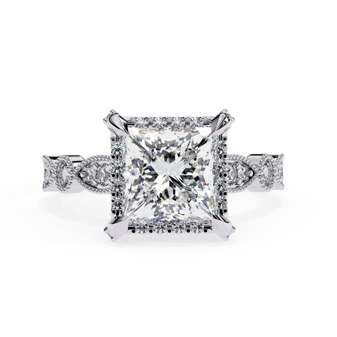 2.5 Carat Princess The Icon Solitaire Ring in Moissanite | House of Estara