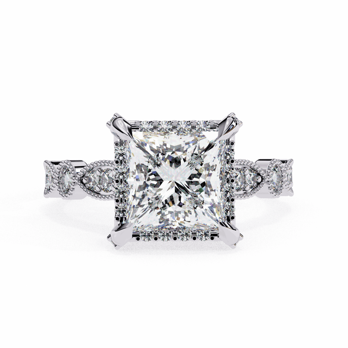 2.5 Carat Princess The Icon Solitaire Ring in Moissanite | House of Estara