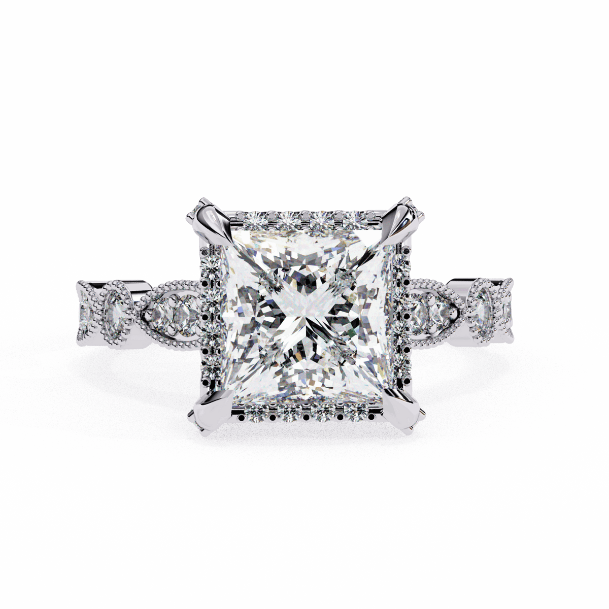 2.5 Carat Princess The Icon Solitaire Ring in Moissanite | House of Estara