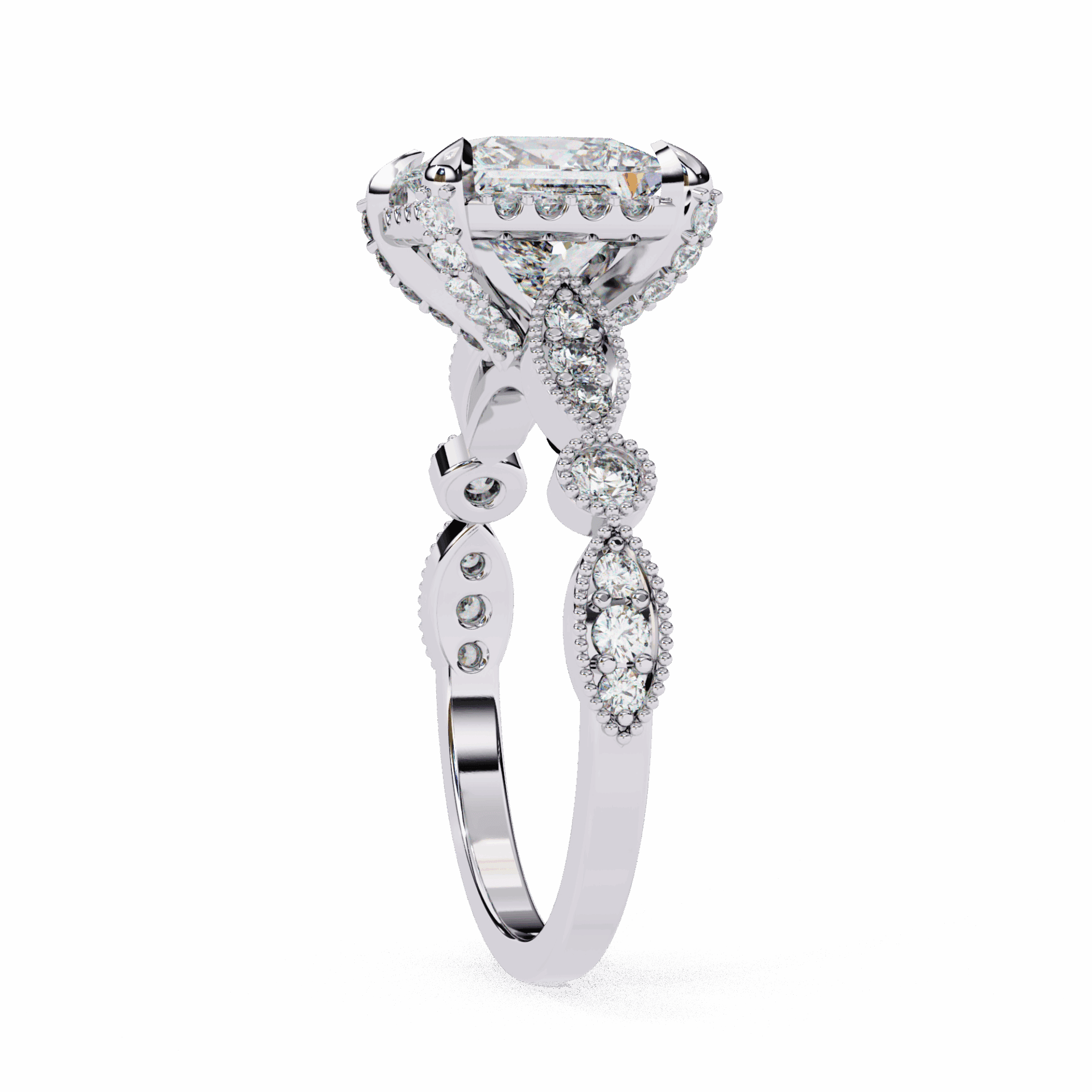 2.5 Carat Princess The Icon Solitaire Ring in Moissanite | House of Estara