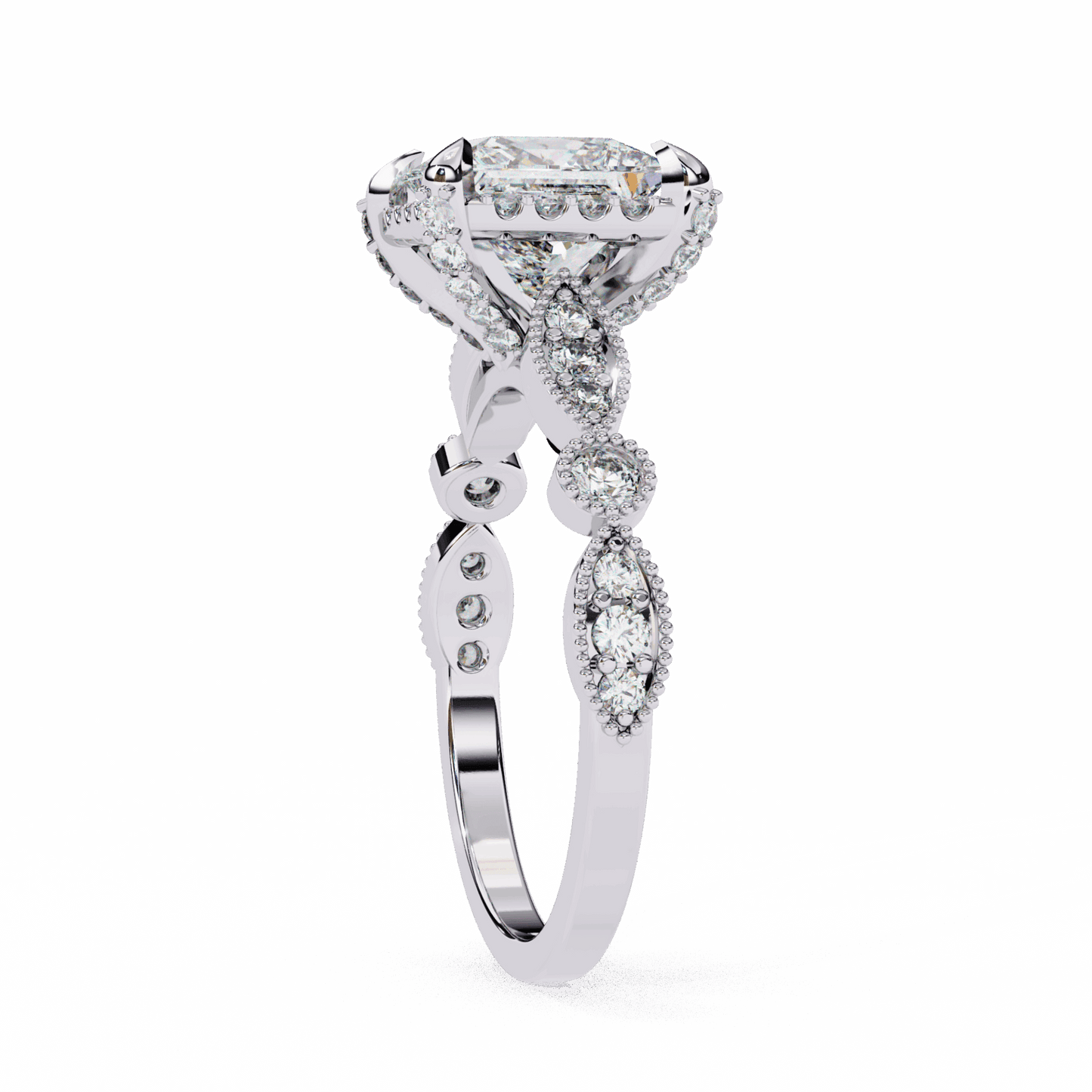 2.5 Carat Princess The Icon Solitaire Ring in Moissanite | House of Estara