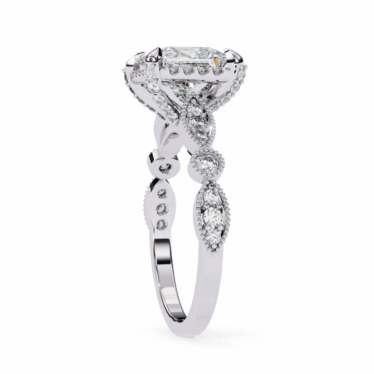2.5 Carat Princess The Icon Solitaire Ring in Moissanite | House of Estara