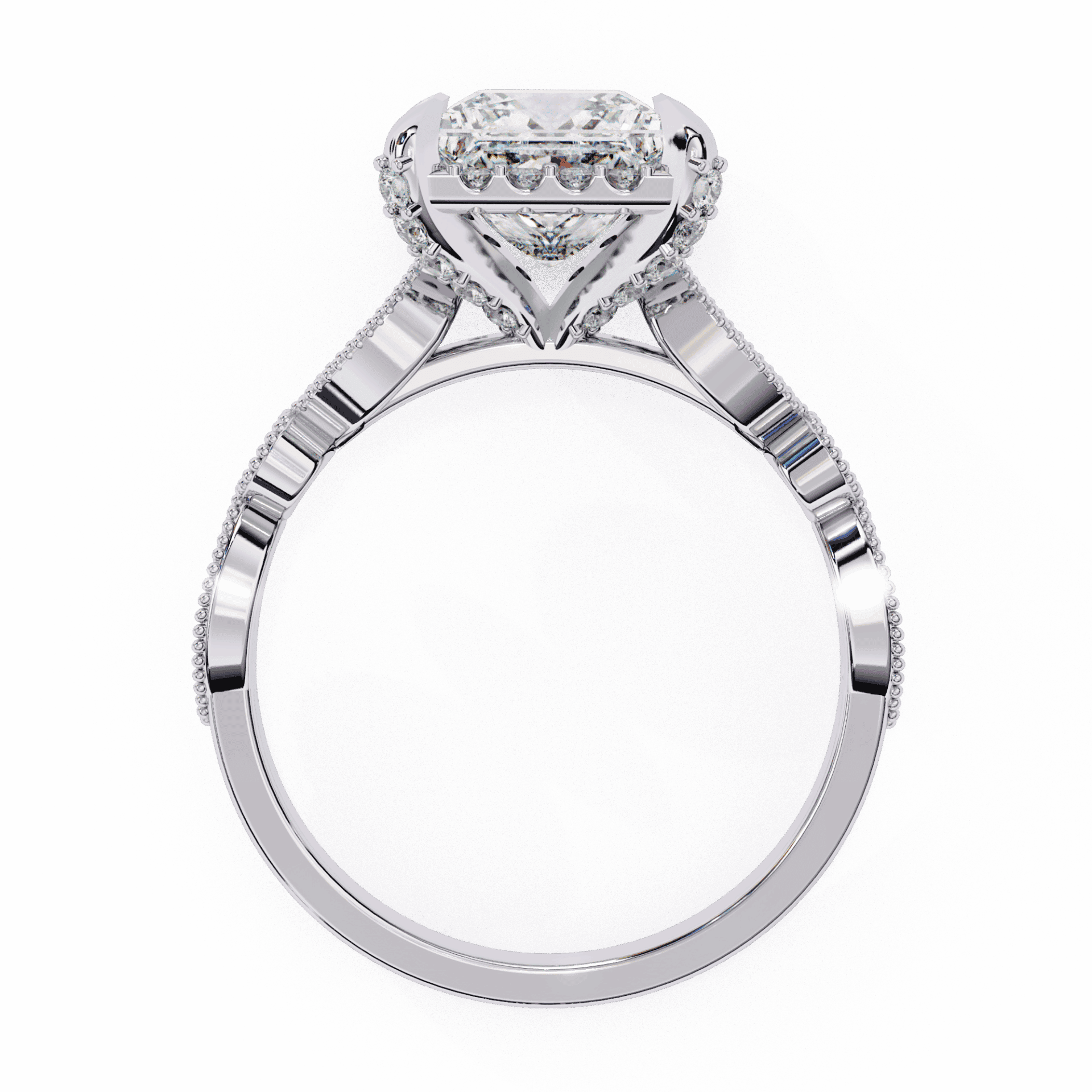 2.5 Carat Princess The Icon Solitaire Ring in Moissanite | House of Estara