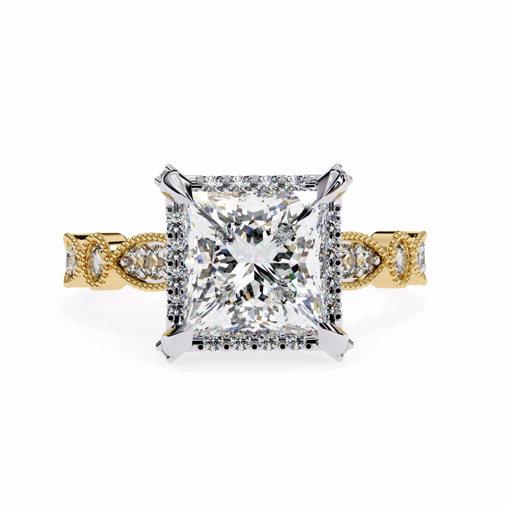 2.5 Carat Princess The Icon Solitaire Ring in Moissanite | House of Estara
