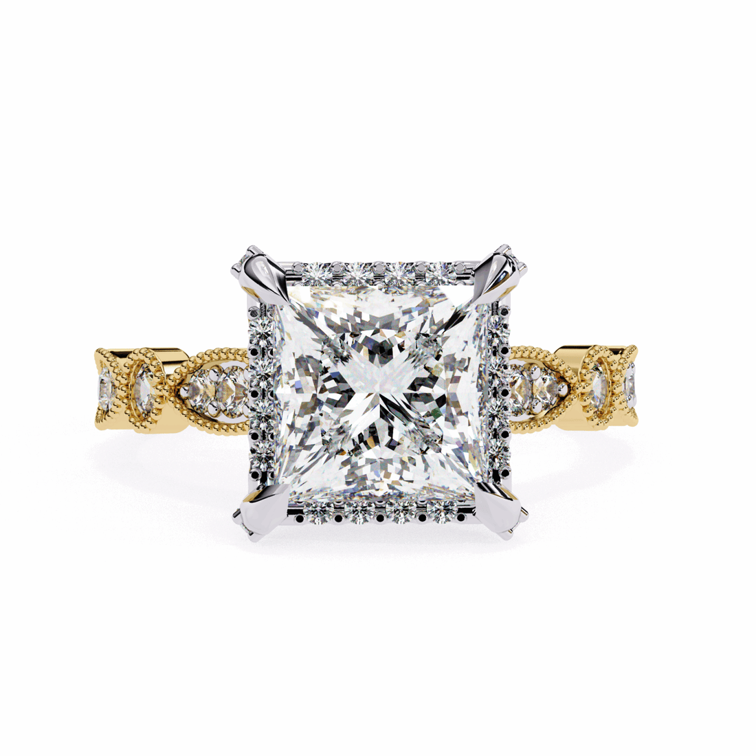 2.5 Carat Princess The Icon Solitaire Ring in Moissanite | House of Estara
