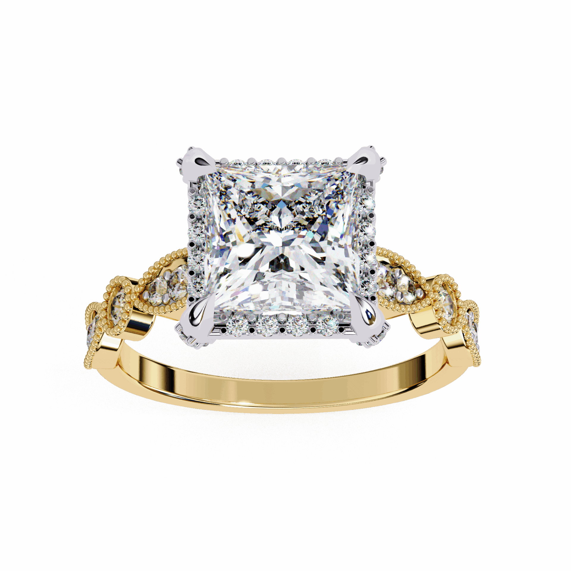 2.5 Carat Princess The Icon Solitaire Ring in Moissanite | House of Estara