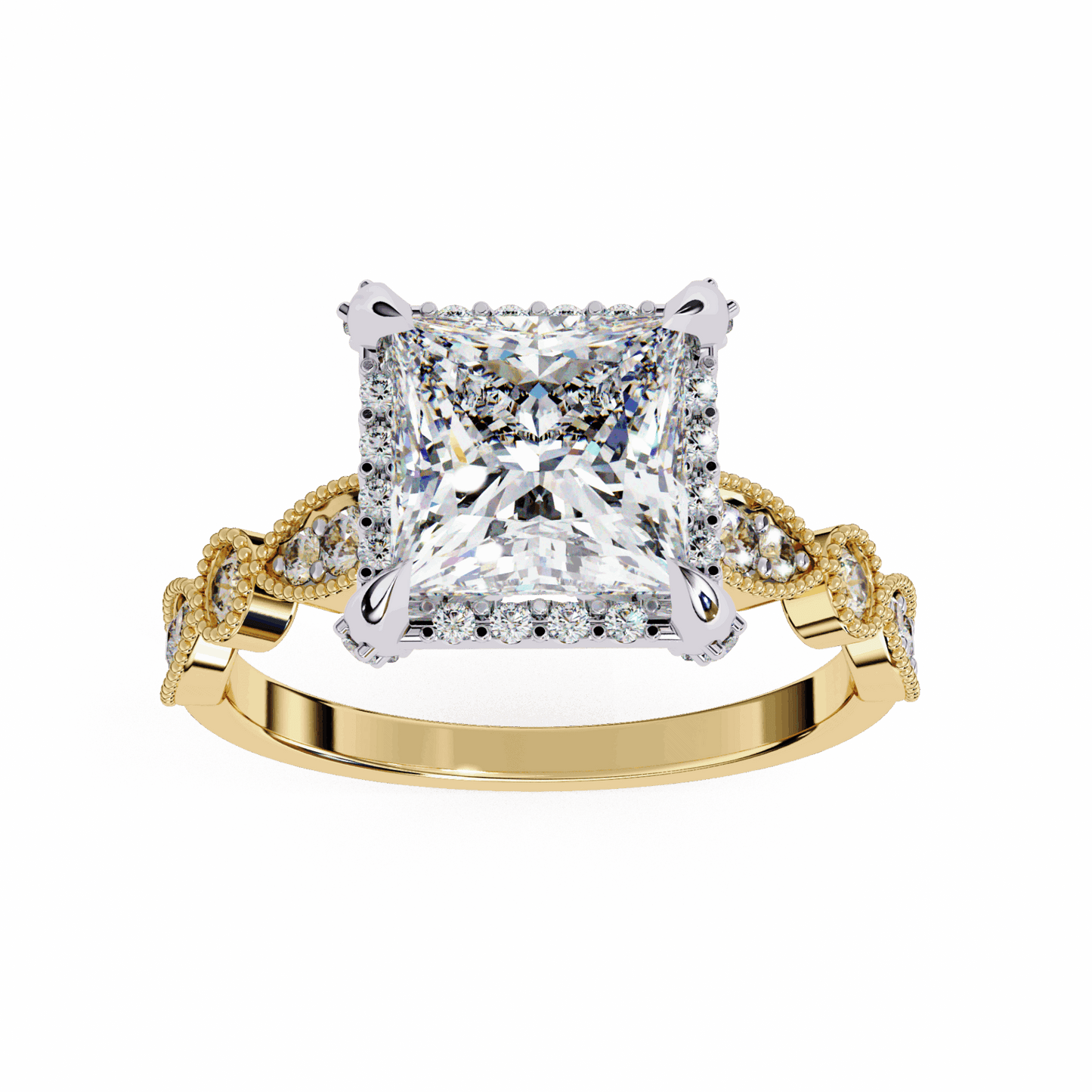 2.5 Carat Princess The Icon Solitaire Ring in Moissanite | House of Estara