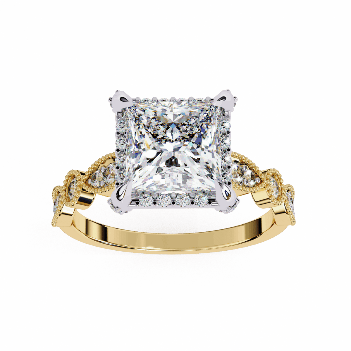 2.5 Carat Princess The Icon Solitaire Ring in Moissanite | House of Estara
