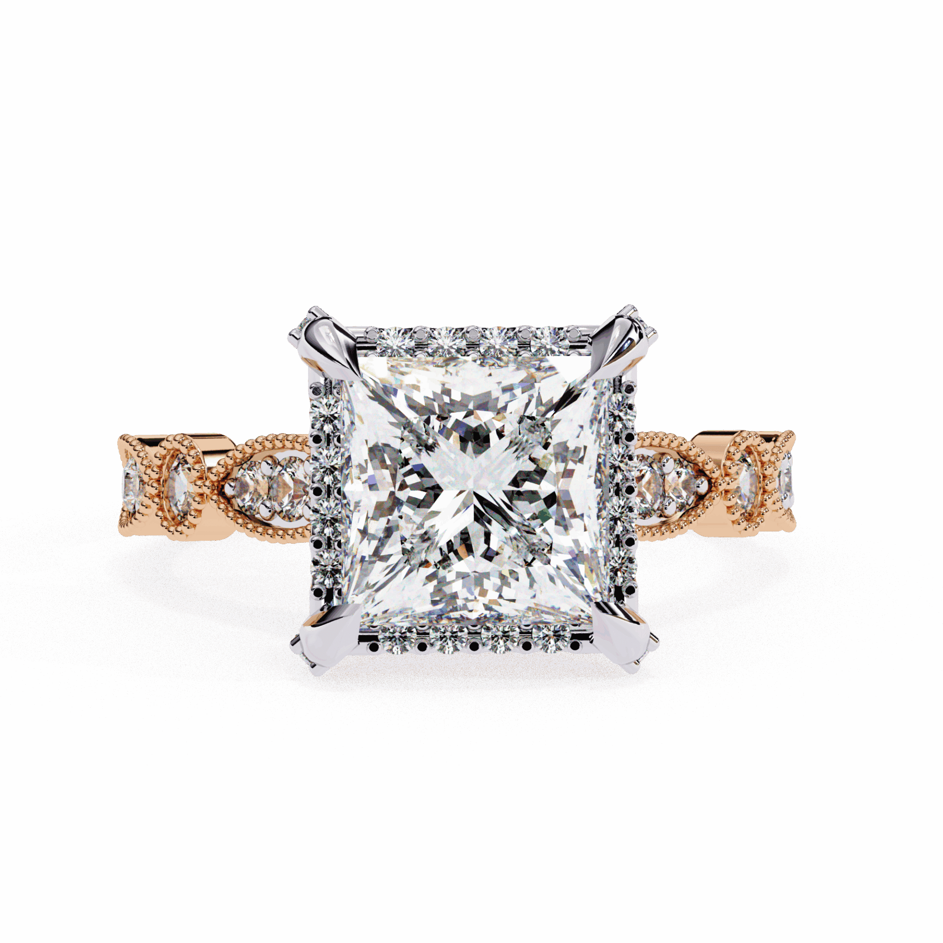 2.5 Carat Princess The Icon Solitaire Ring in Moissanite | House of Estara