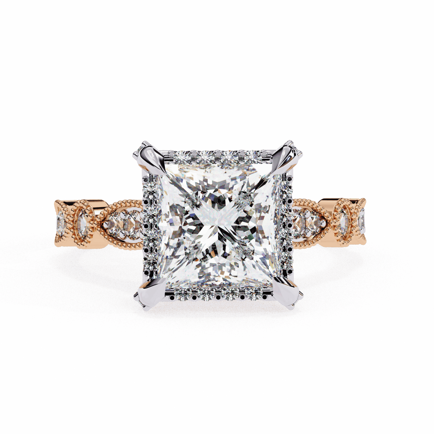 2.5 Carat Princess The Icon Solitaire Ring in Moissanite | House of Estara