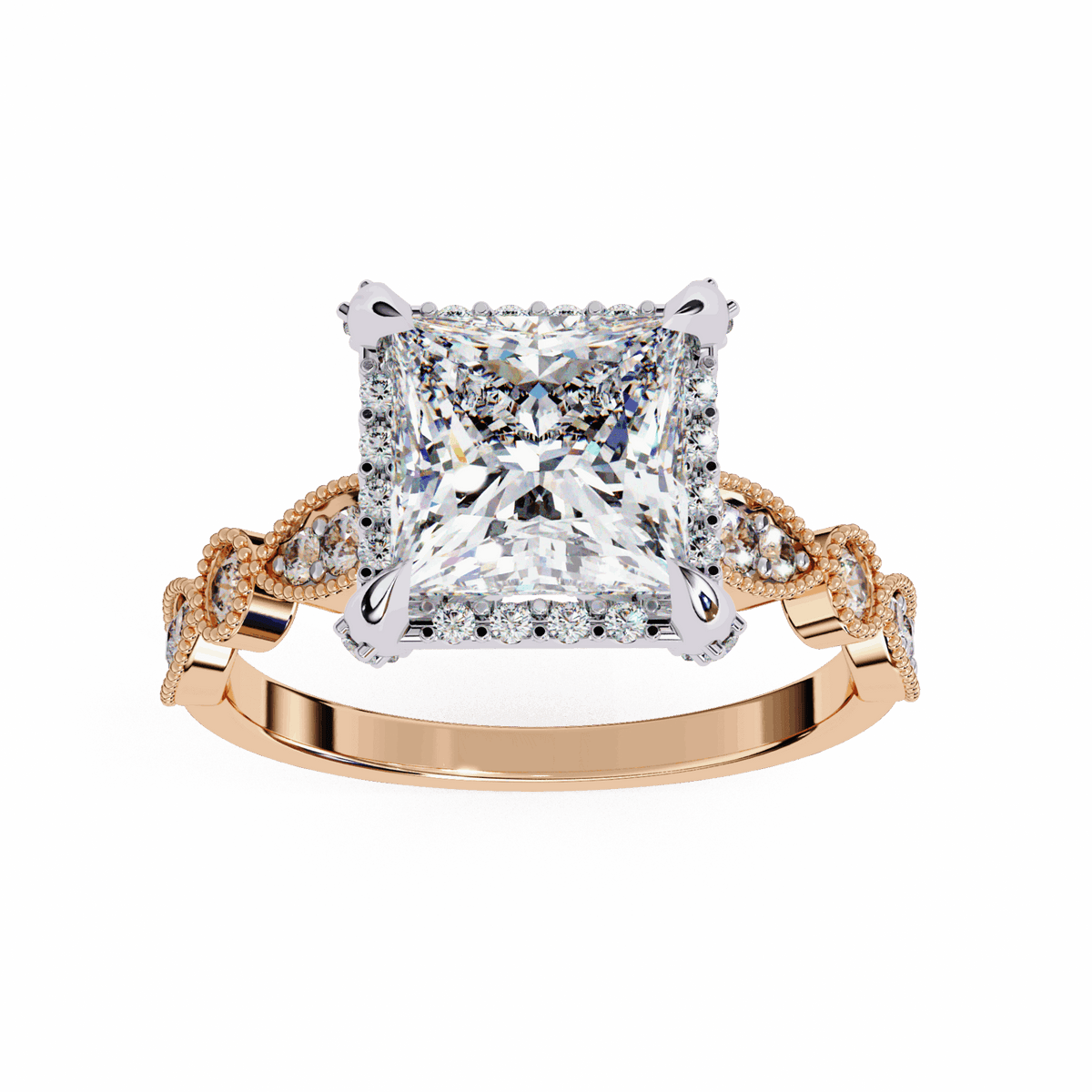 2.5 Carat Princess The Icon Solitaire Ring in Moissanite | House of Estara
