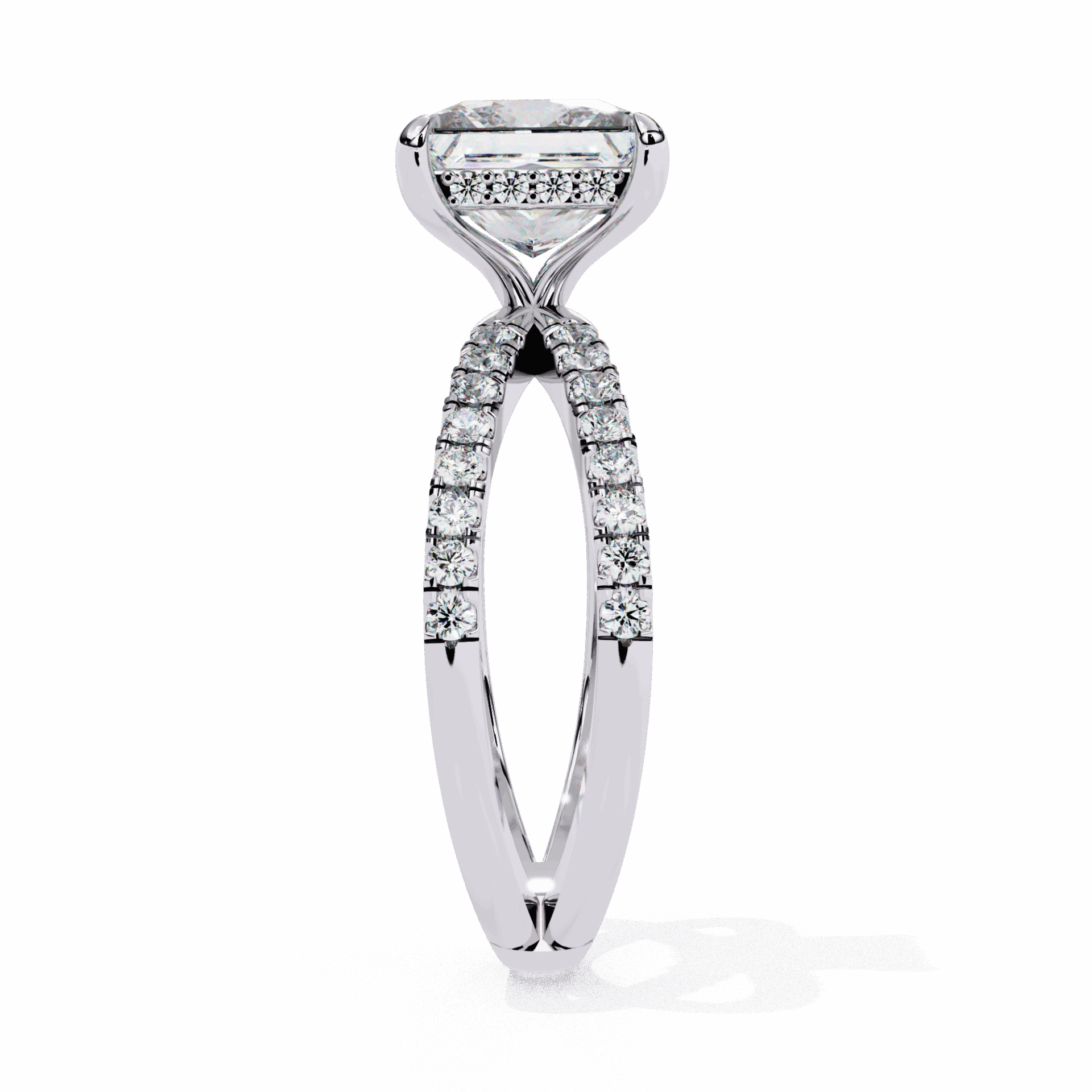 2.75 Carat Princess Eternal Spark Solitaire Ring in Moissanite | House of Estara