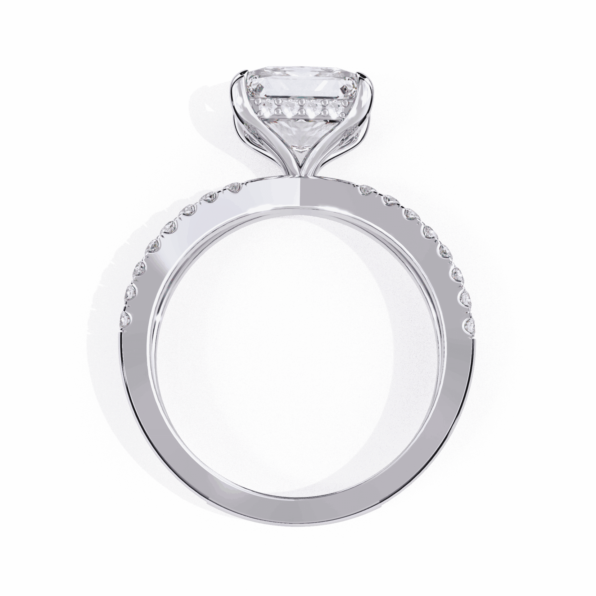 2.75 Carat Princess Eternal Spark Solitaire Ring in Moissanite | House of Estara