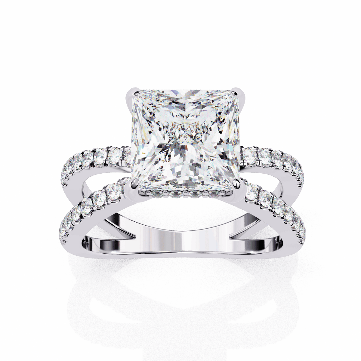 2.75 Carat Princess Eternal Spark Solitaire Ring in Moissanite | House of Estara