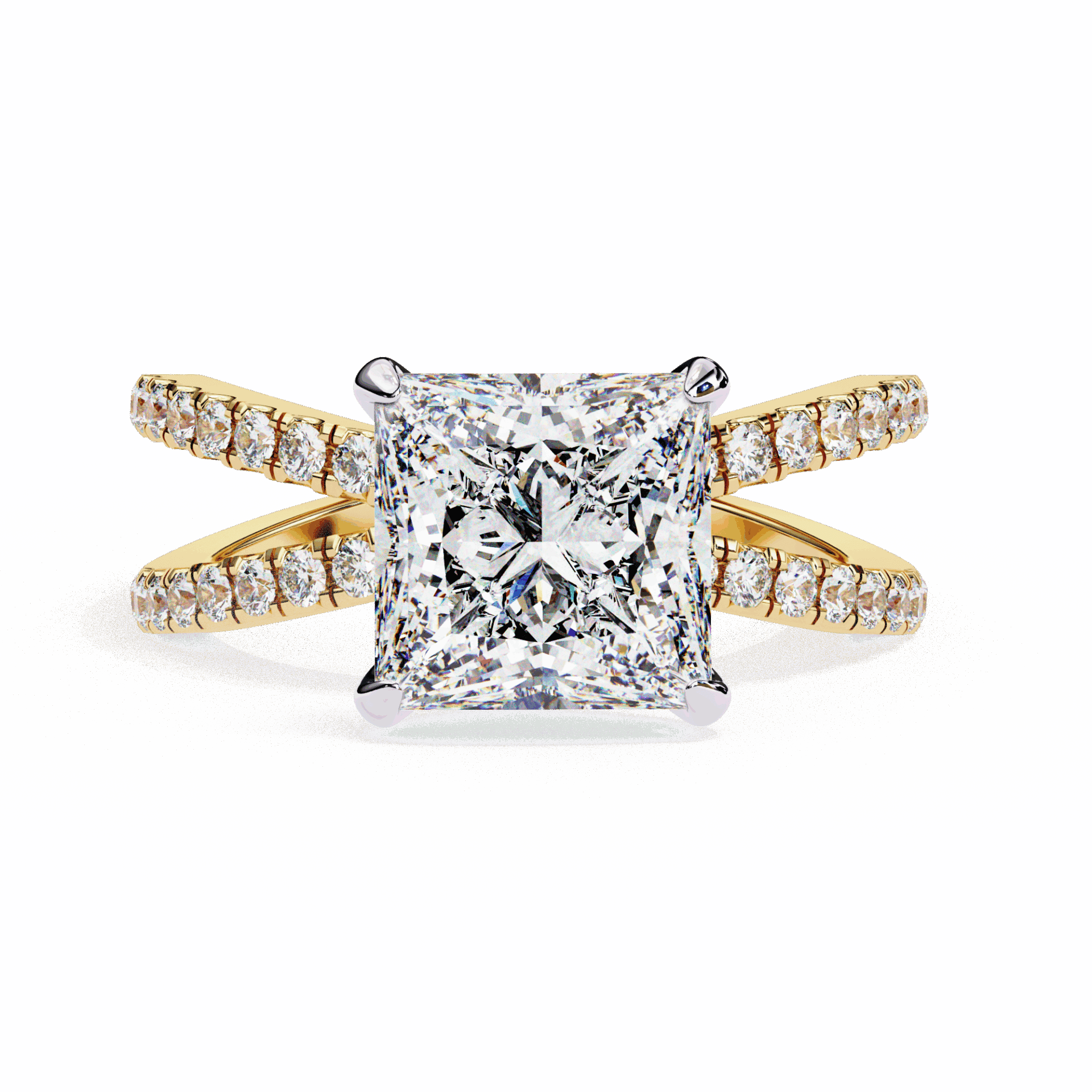 2.75 Carat Princess Eternal Spark Solitaire Ring in Moissanite | House of Estara