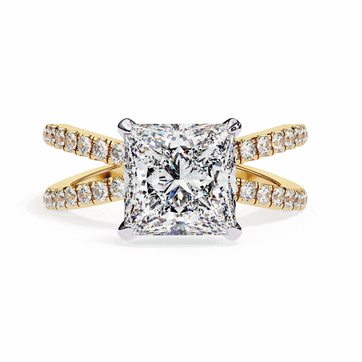 2.75 Carat Princess Eternal Spark Solitaire Ring in Moissanite | House of Estara
