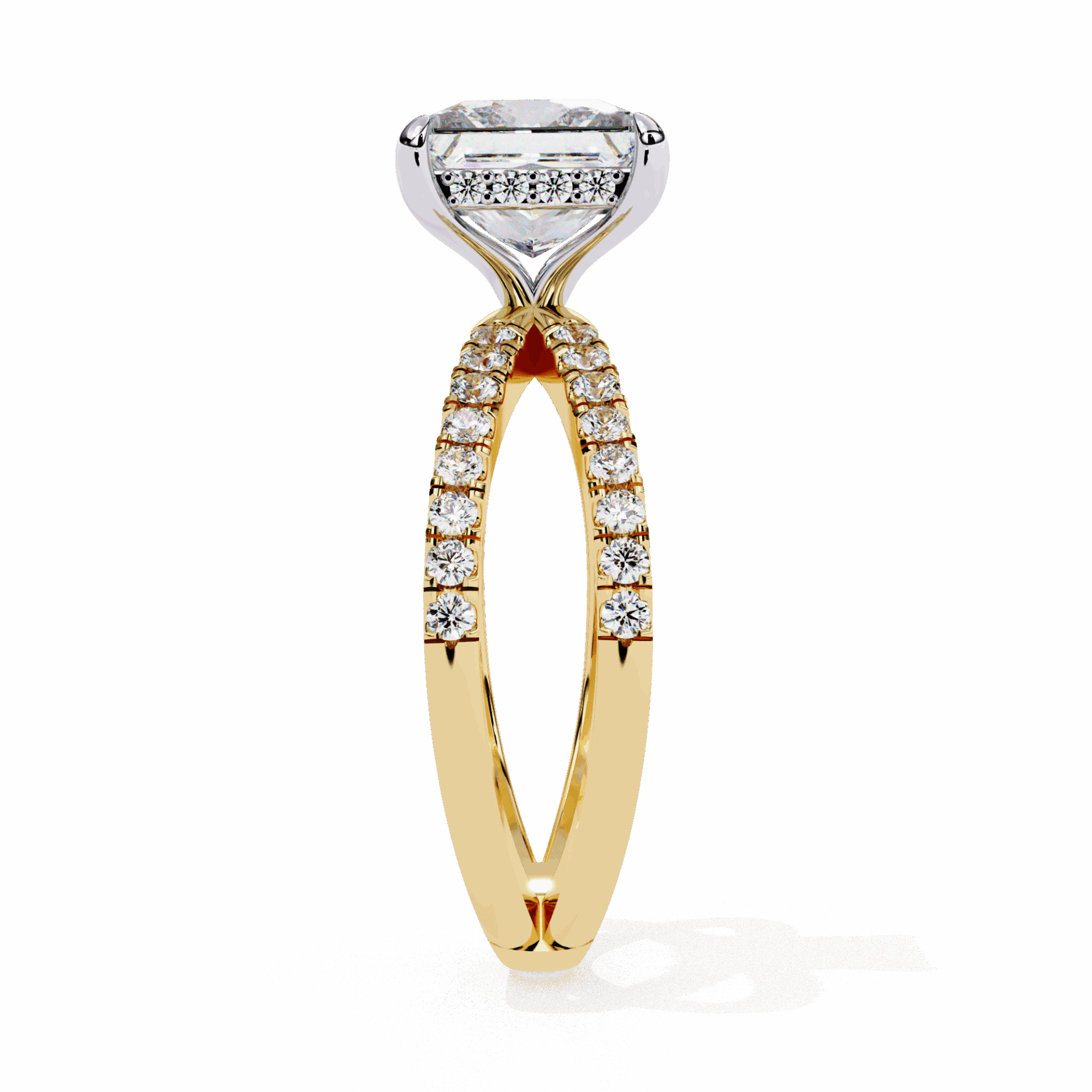 2.75 Carat Princess Eternal Spark Solitaire Ring in Moissanite | House of Estara