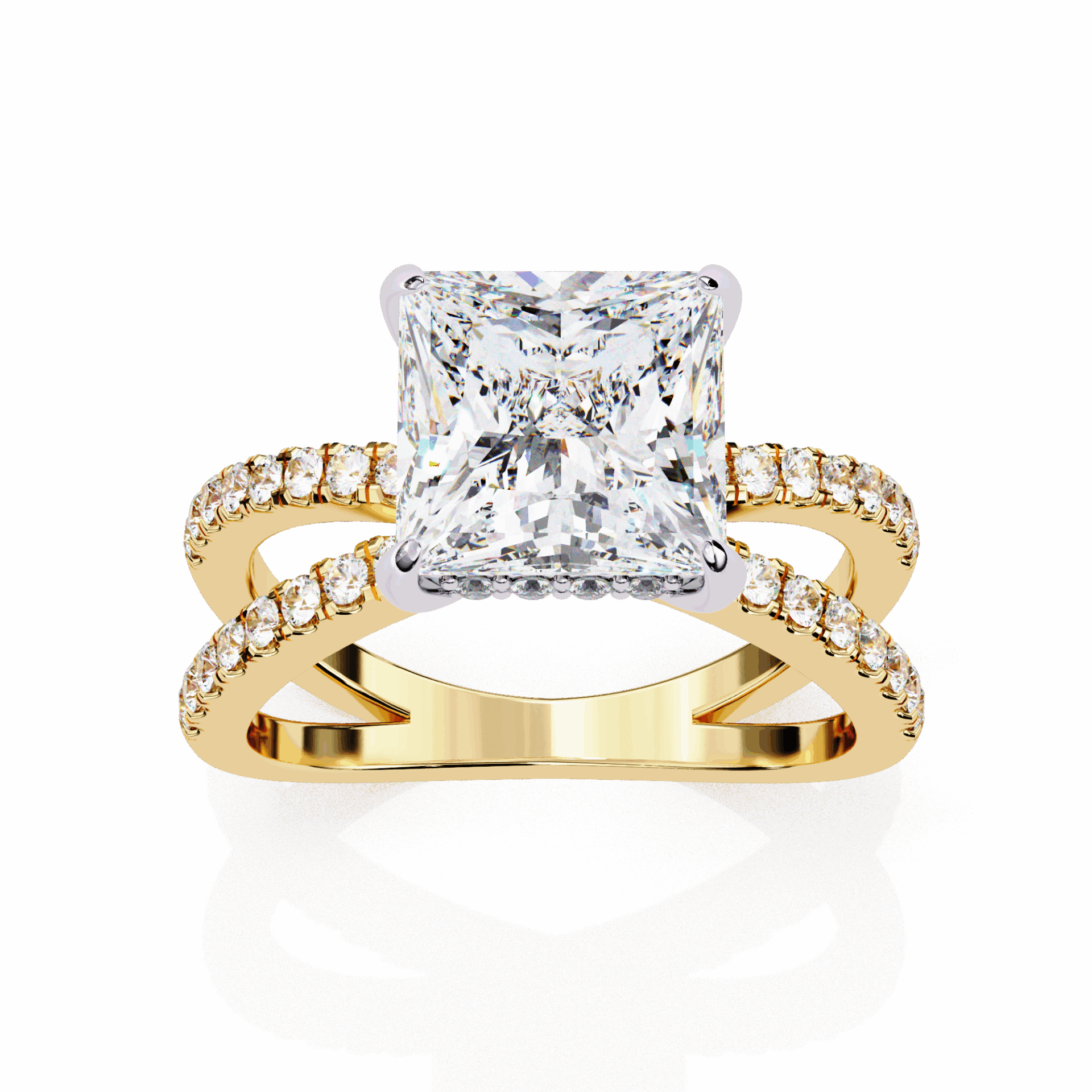 2.75 Carat Princess Eternal Spark Solitaire Ring in Moissanite | House of Estara