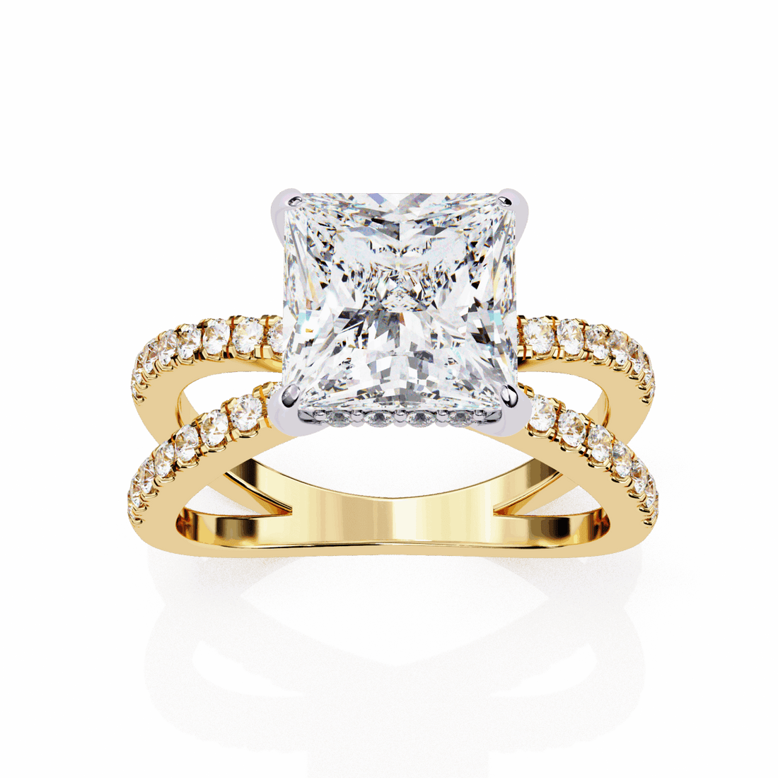 2.75 Carat Princess Eternal Spark Solitaire Ring in Moissanite | House of Estara