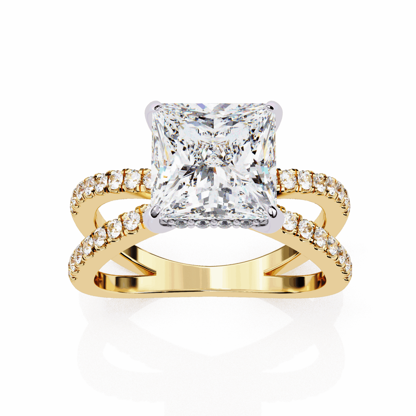 2.75 Carat Princess Eternal Spark Solitaire Ring in Moissanite | House of Estara