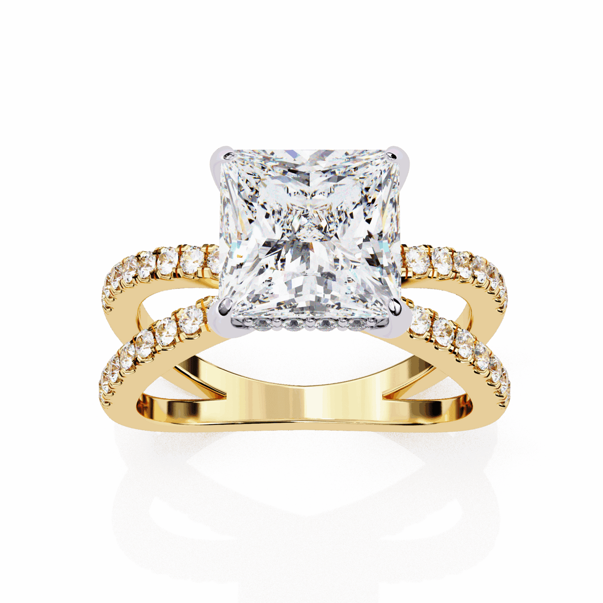 2.75 Carat Princess Eternal Spark Solitaire Ring in Moissanite | House of Estara