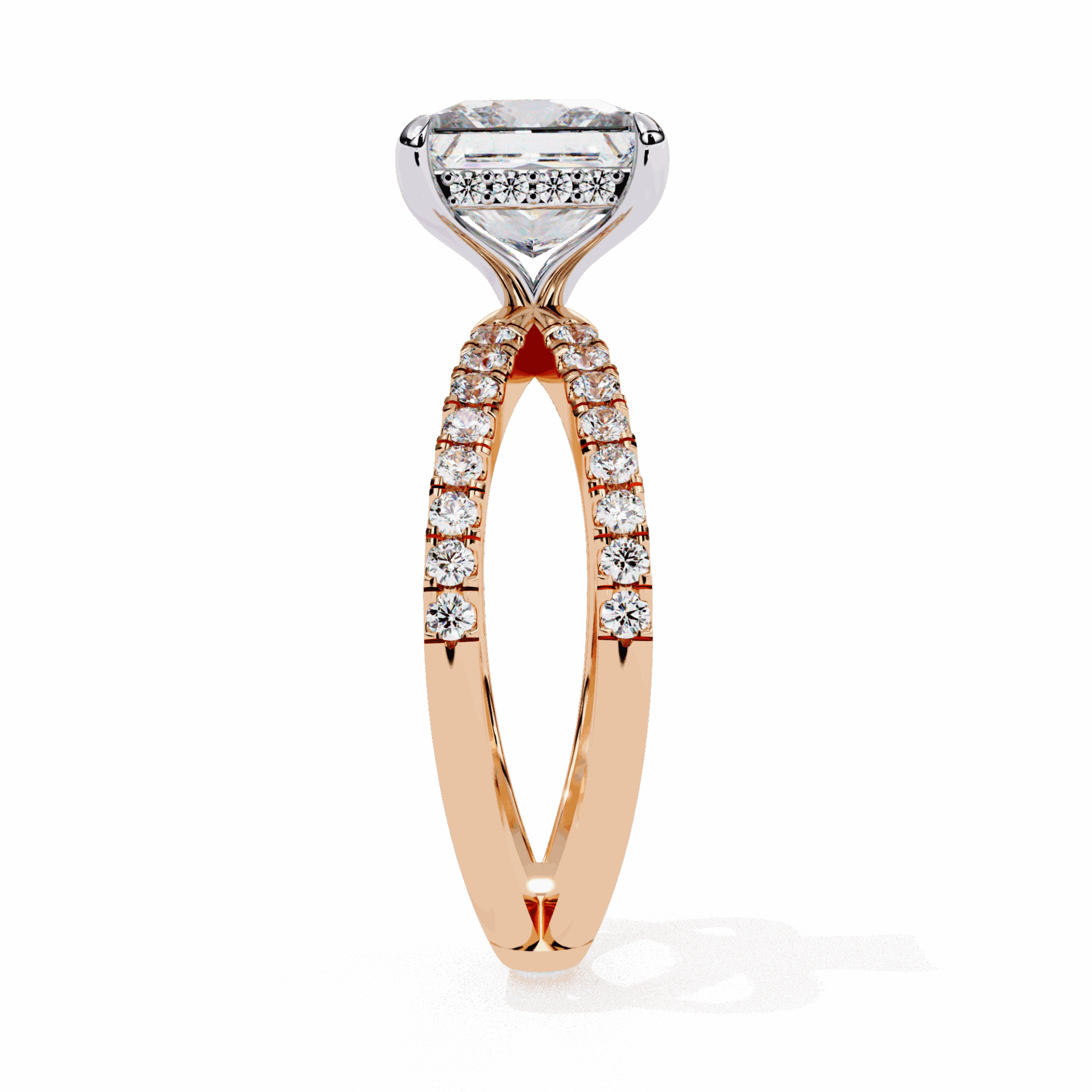 2.75 Carat Princess Eternal Spark Solitaire Ring in Moissanite | House of Estara