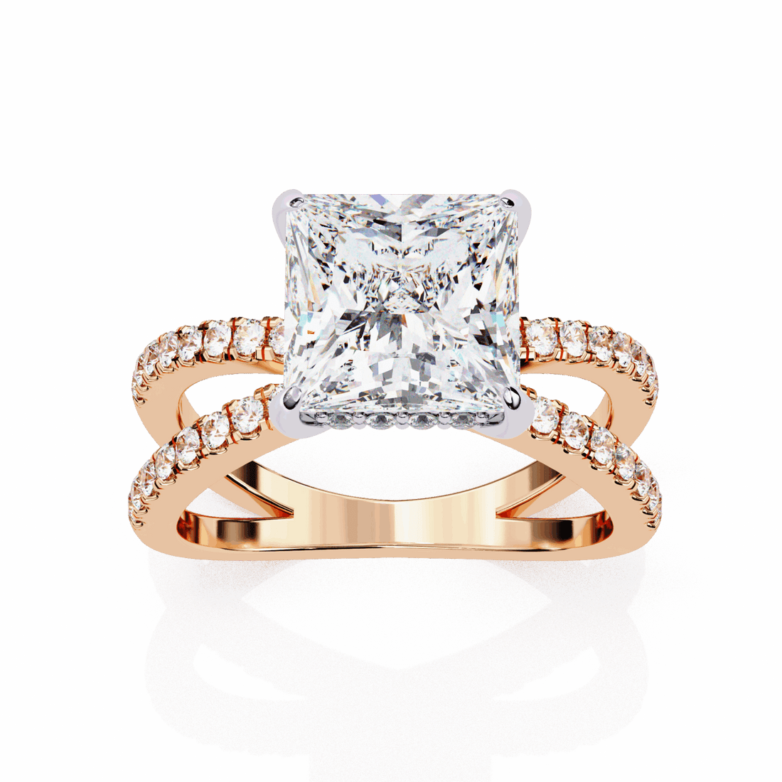 2.75 Carat Princess Eternal Spark Solitaire Ring in Moissanite | House of Estara