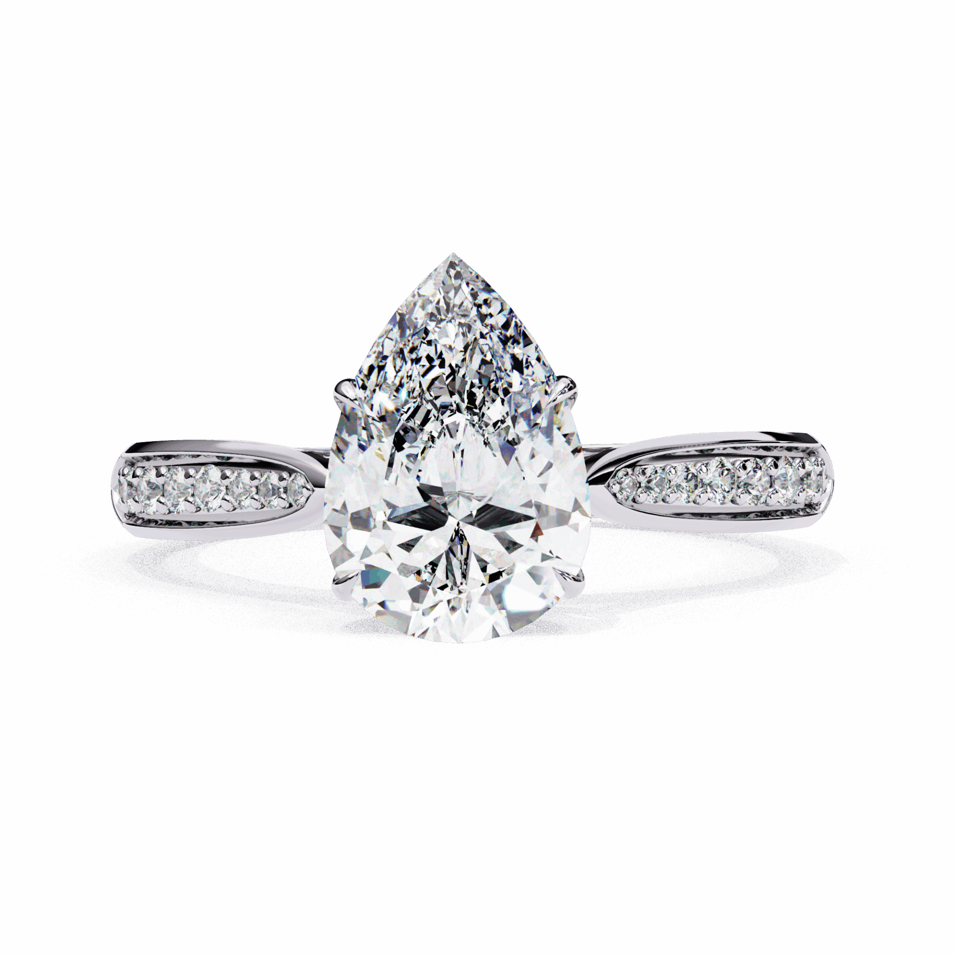 1.25 Carat Pear True Love Solitaire Ring in Moissanite | House of Estara