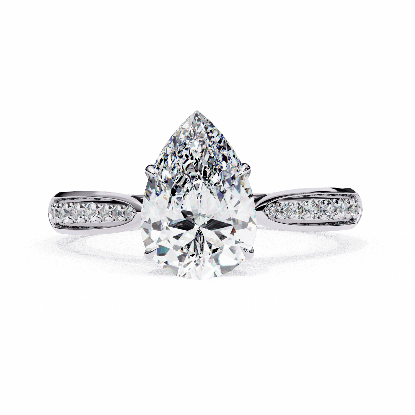 1.25 Carat Pear True Love Solitaire Ring in Moissanite | House of Estara