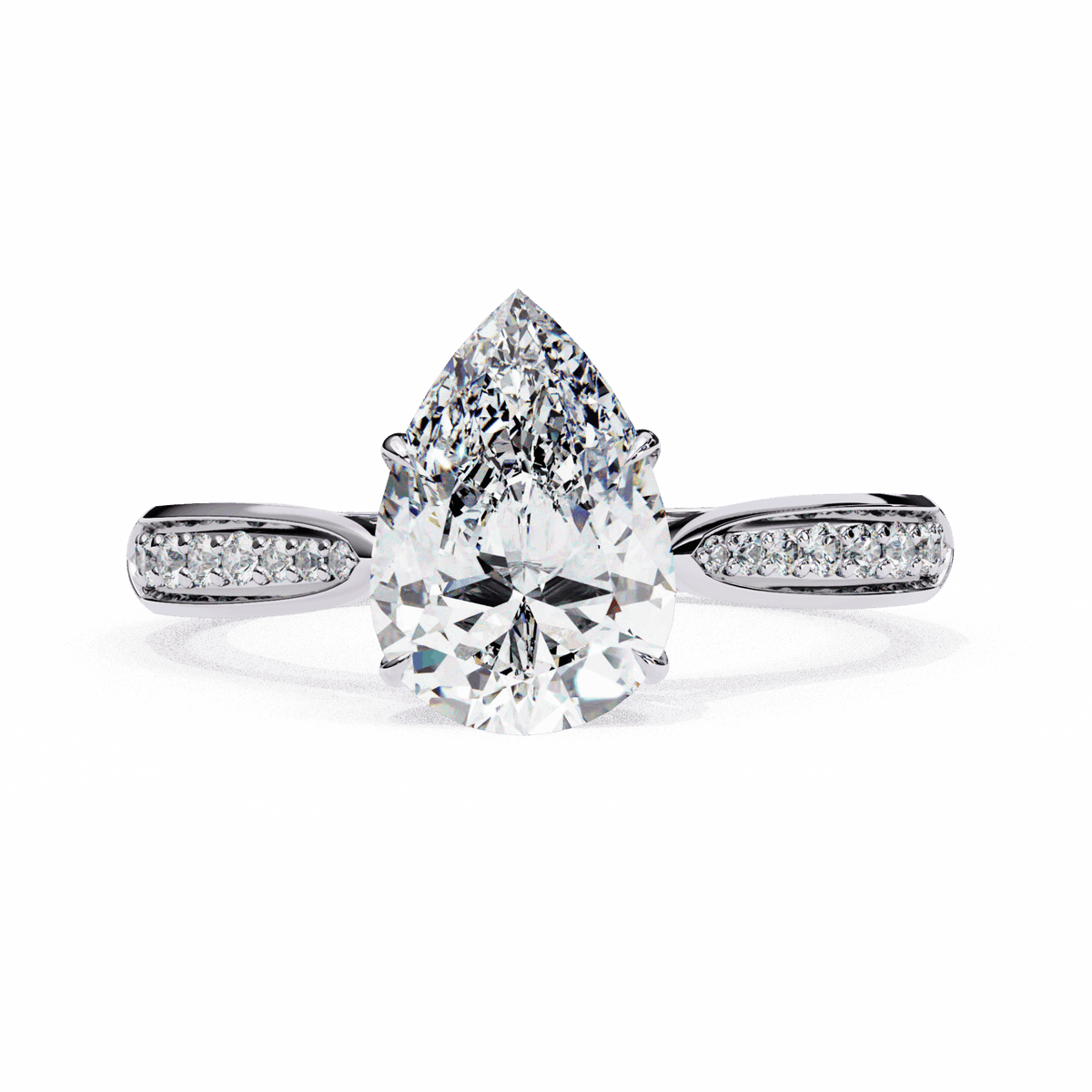 1.25 Carat Pear True Love Solitaire Ring in Moissanite | House of Estara