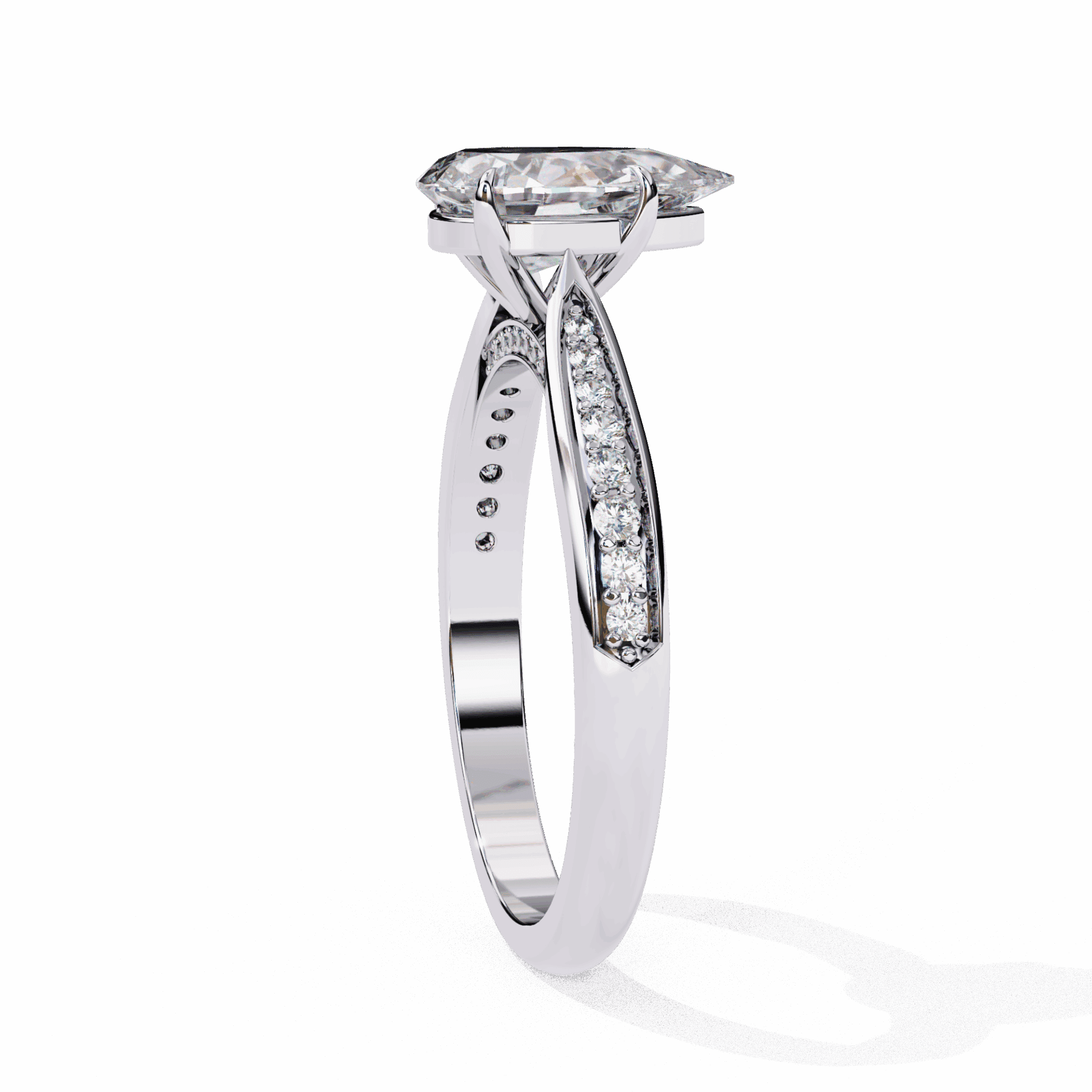 1.25 Carat Pear True Love Solitaire Ring in Moissanite | House of Estara