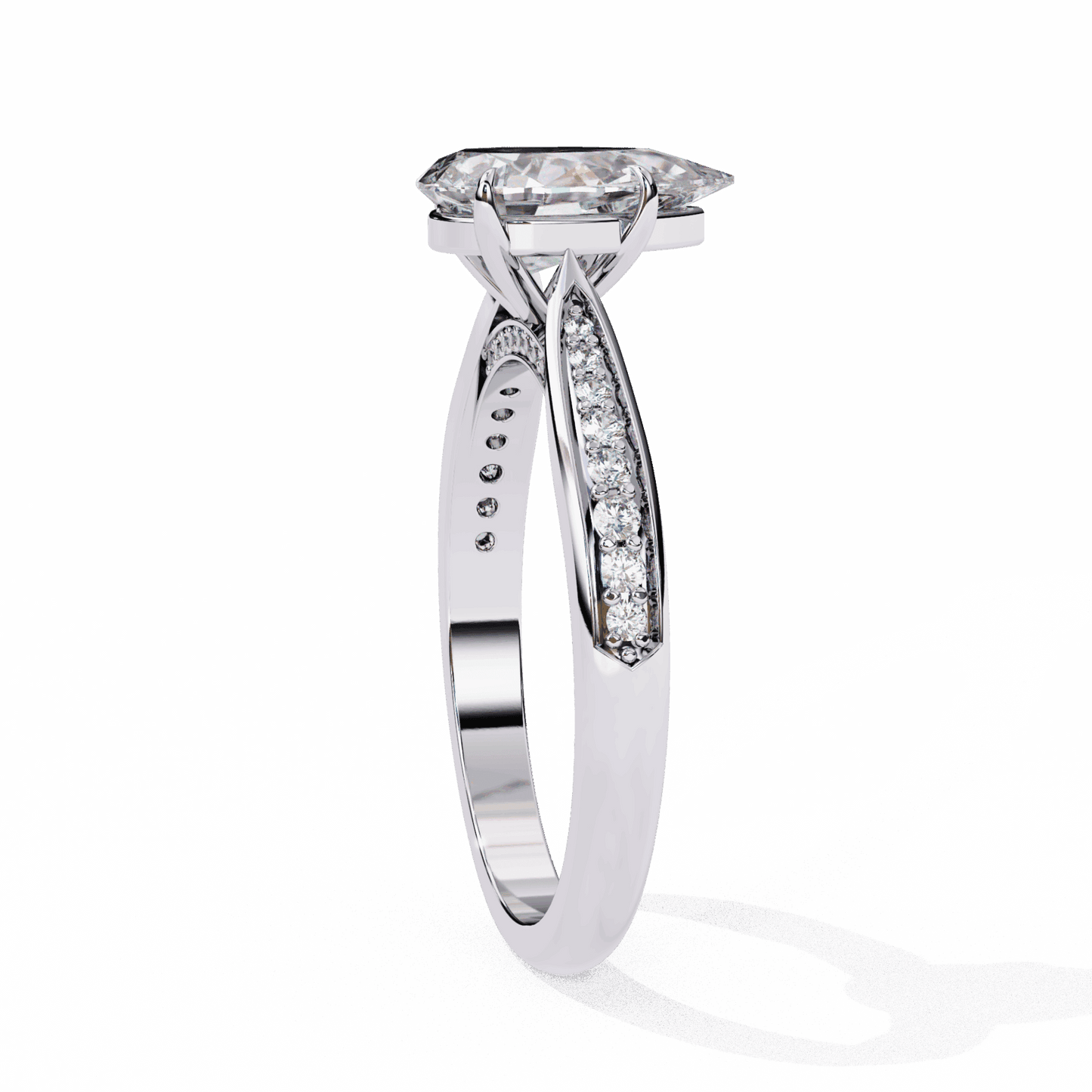 1.25 Carat Pear True Love Solitaire Ring in Moissanite | House of Estara