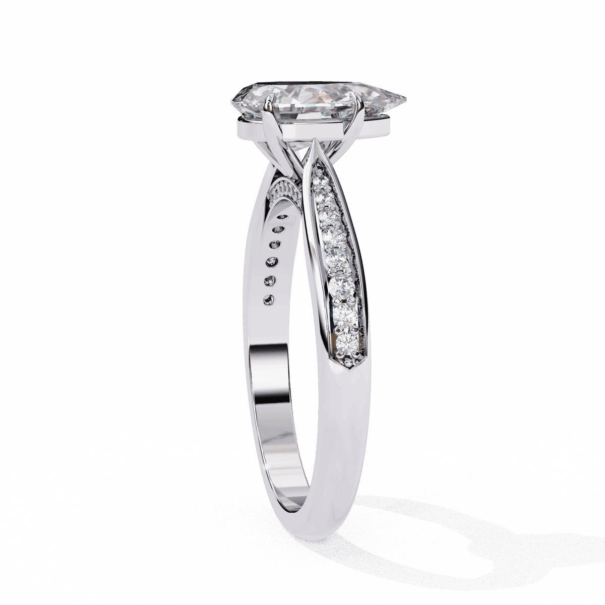 1.25 Carat Pear True Love Solitaire Ring in Moissanite | House of Estara