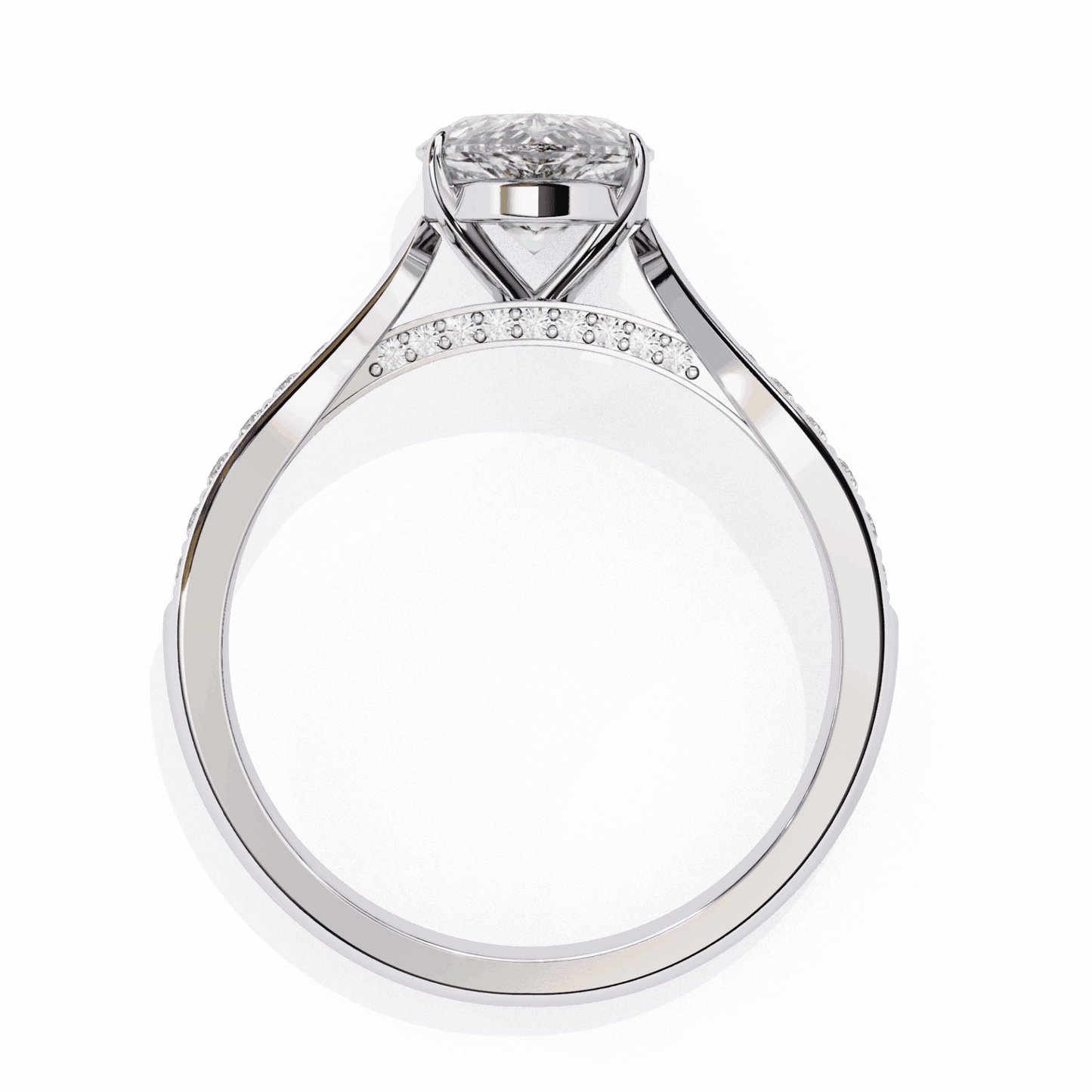 1.25 Carat Pear True Love Solitaire Ring in Moissanite | House of Estara