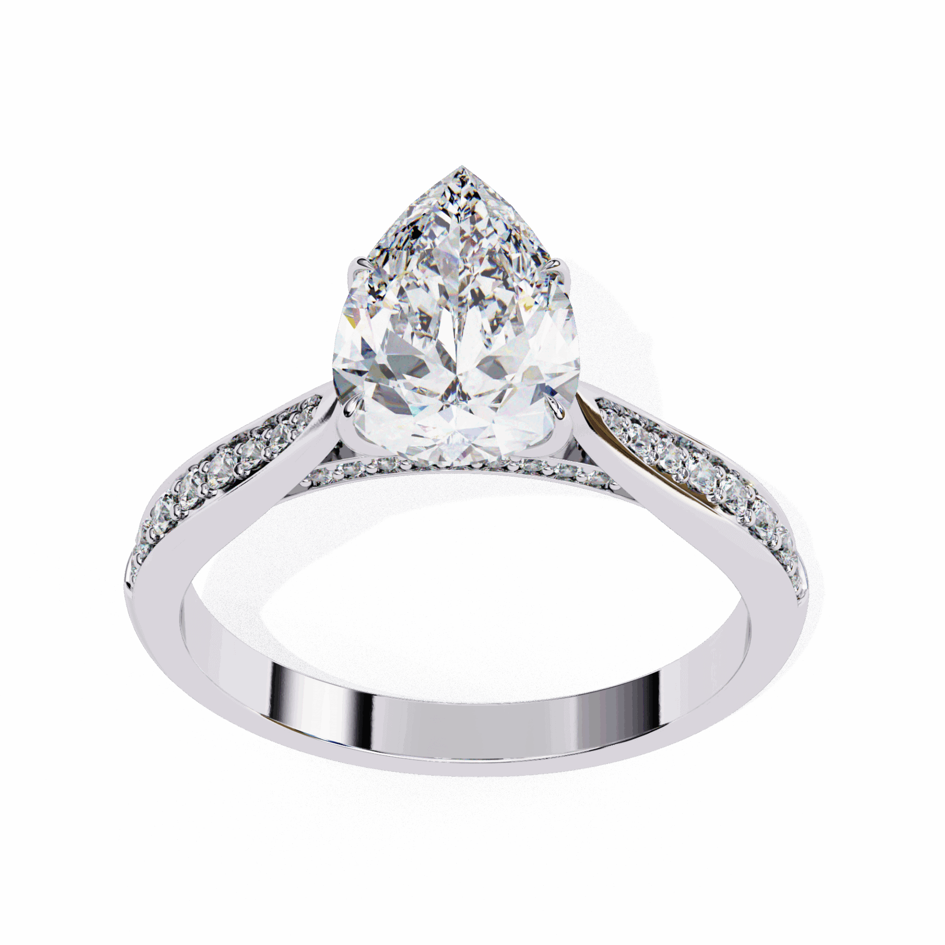 1.25 Carat Pear True Love Solitaire Ring in Moissanite | House of Estara
