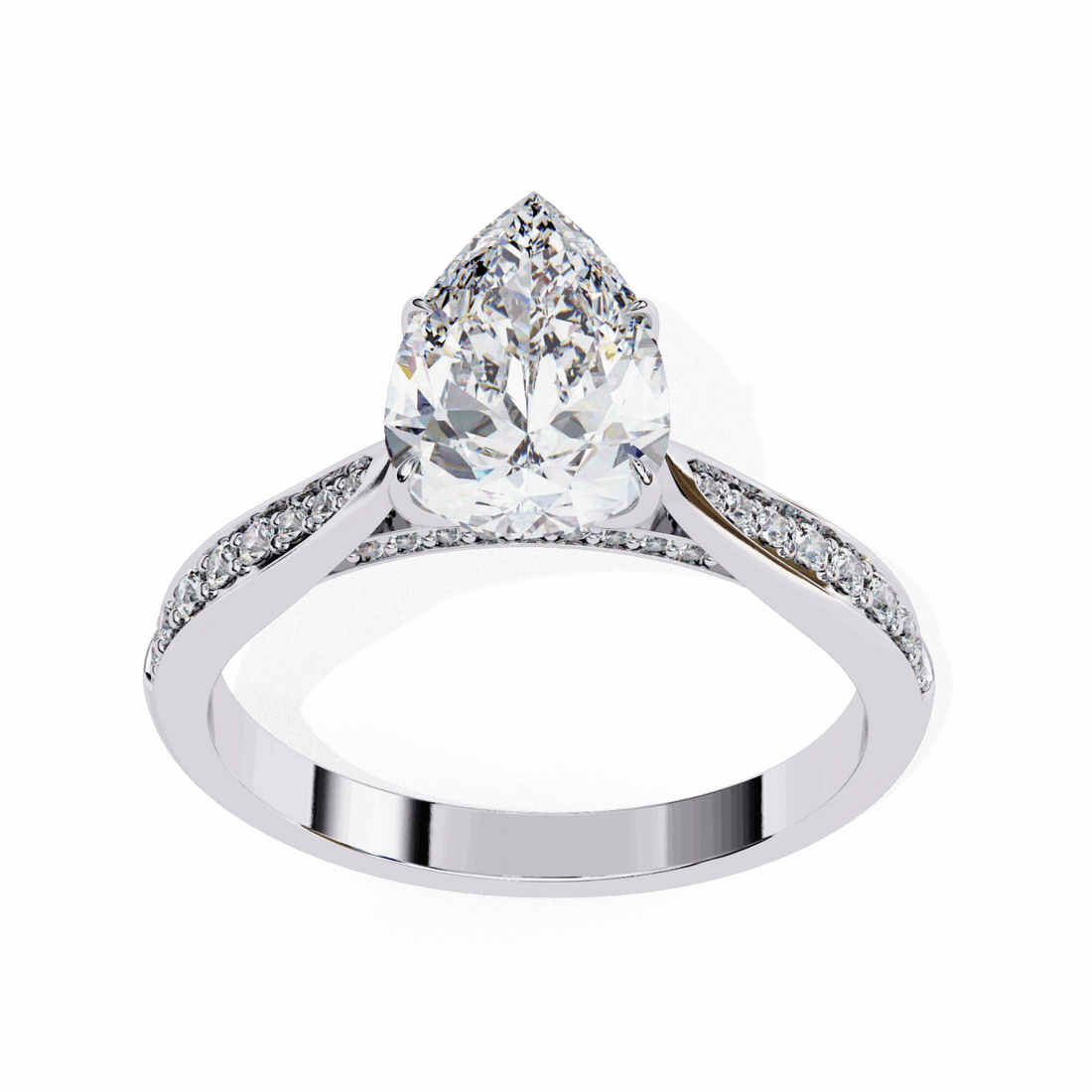 1.25 Carat Pear True Love Solitaire Ring in Moissanite | House of Estara
