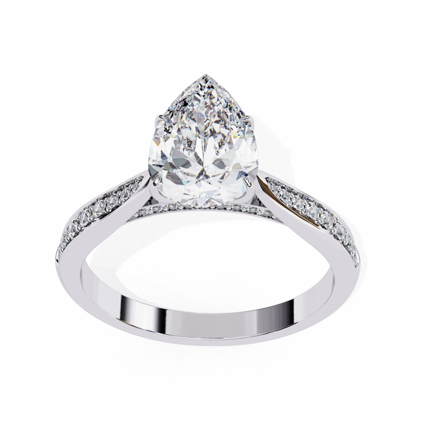 1.25 Carat Pear True Love Solitaire Ring in Moissanite | House of Estara