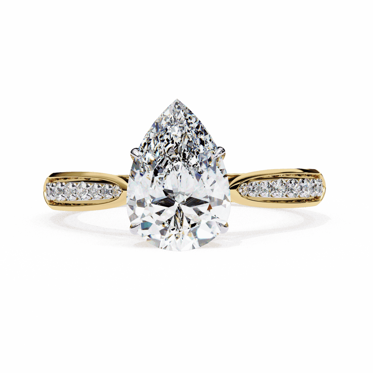 1.25 Carat Pear True Love Solitaire Ring in Moissanite | House of Estara