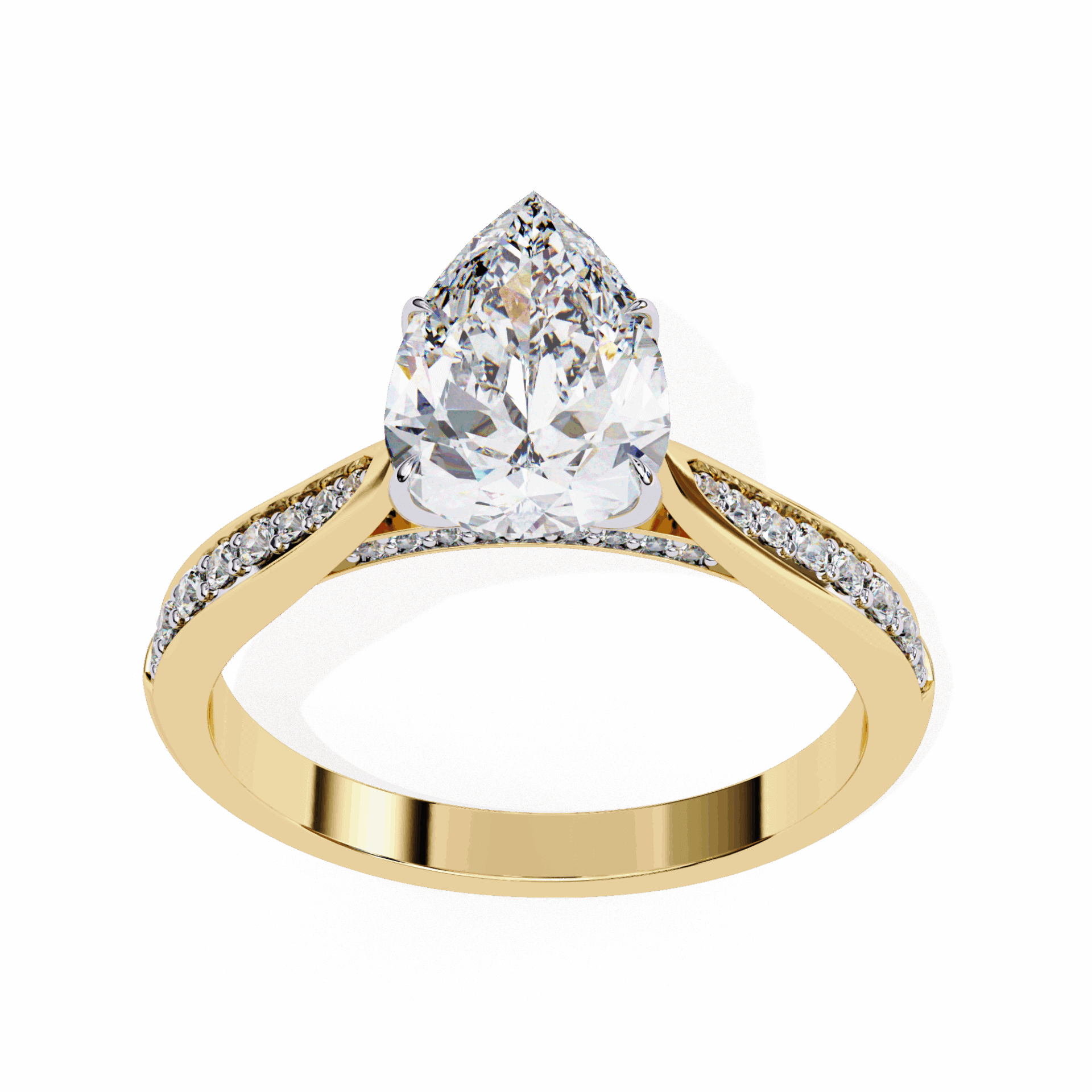 1.25 Carat Pear True Love Solitaire Ring in Moissanite | House of Estara